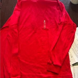 Eddie Bauer NWT Red Long Sleeve cotton Women's turtleneck